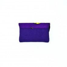 Small Purple Jute Kitenge Fabric Clutch