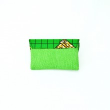 Small Light Green Jute Kitenge Fabric Clutch