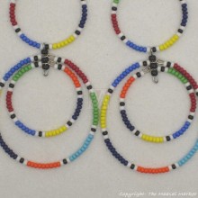 Multi Color Maasai Bead Loop Earring