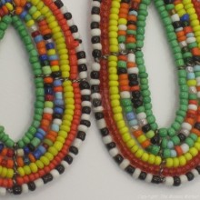 Maasai Multi Color Tear Drop Earrings Green