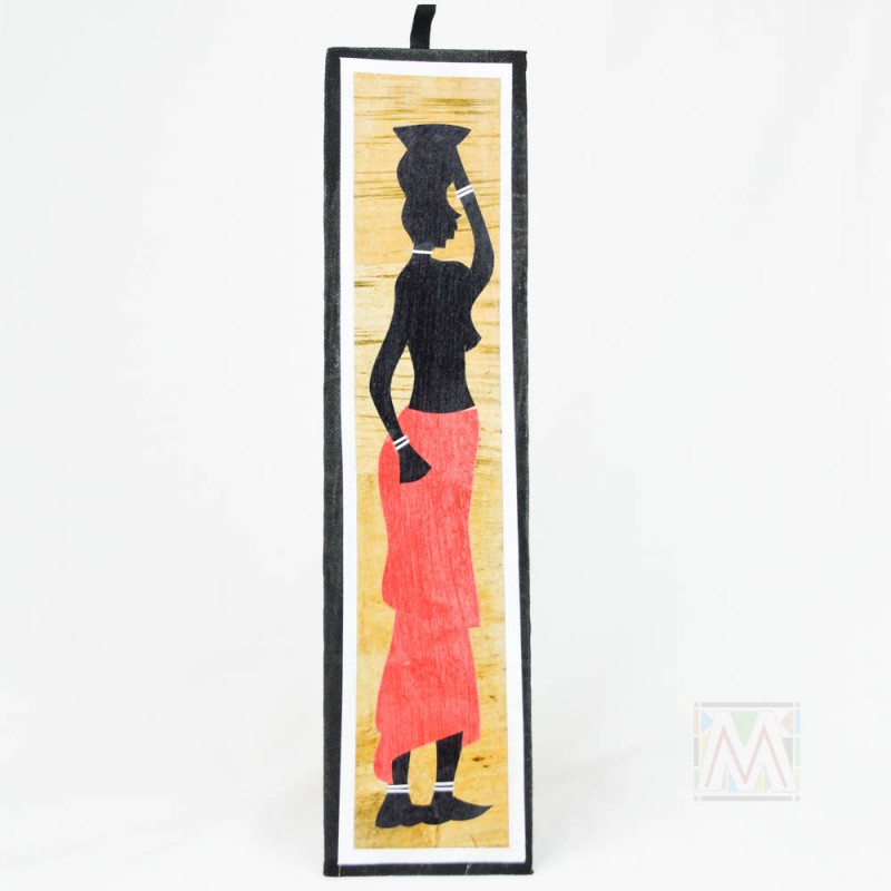 Potrait Maasai Mother and Child Banana Fiber Art