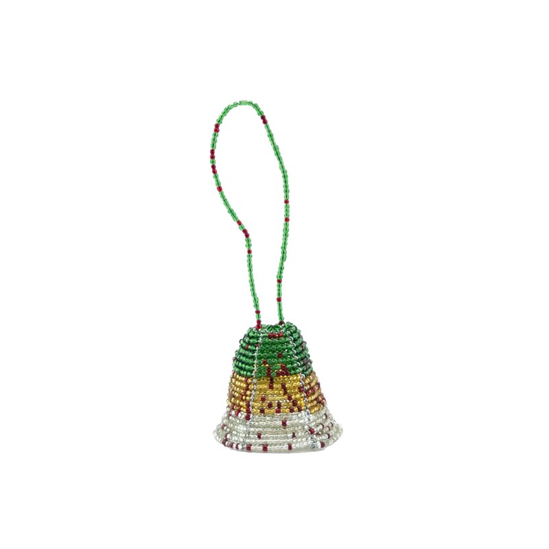 Maasai Beadwork Christmas Bell Ornament