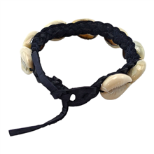 Handmade Cowrie Shell Bracelet with Braided Leather 655-75