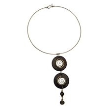 Mtende Tiered Coconut Shell Pendant Necklace