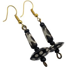 Nuru Batik Print Bone Earrings