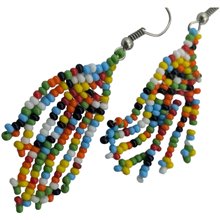 Maasai Elegance Beaded Dangle Earrings