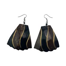 Coconut Shell Earrings 742-2-49