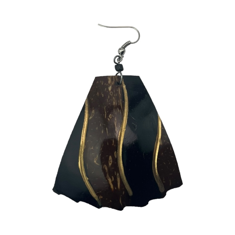 Coconut Shell Earrings 742-2-49