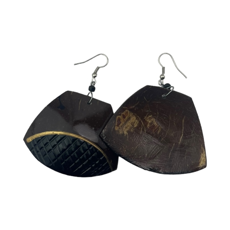 Coconut Shell Earrings 742-4-49