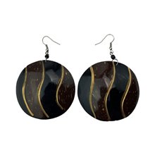 Coconut Shell Earrings 741-1-57