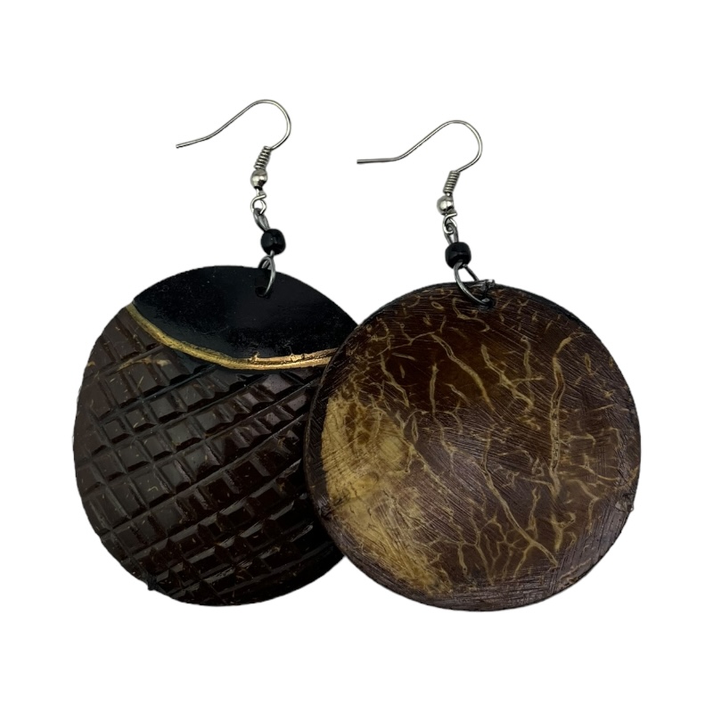 Coconut Shell Earrings 741-2-57