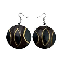 Coconut Shell Earrings 741-3-57