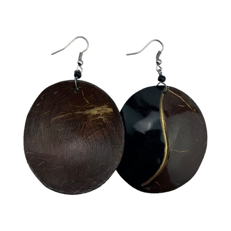 Coconut Shell Earrings 741-5-57