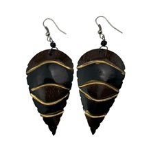 Coconut Shell Earrings 722-2-98