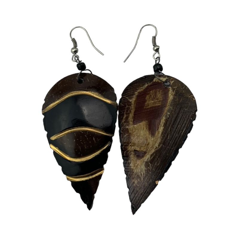 Coconut Shell Earrings 722-2-98