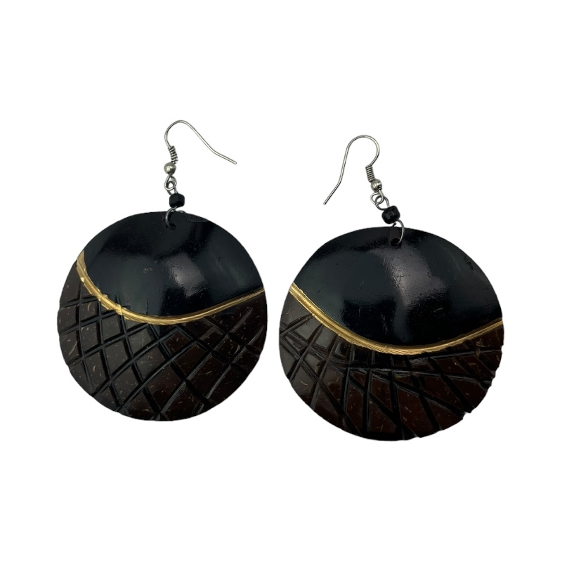 Coconut Shell Earrings 721-2-99