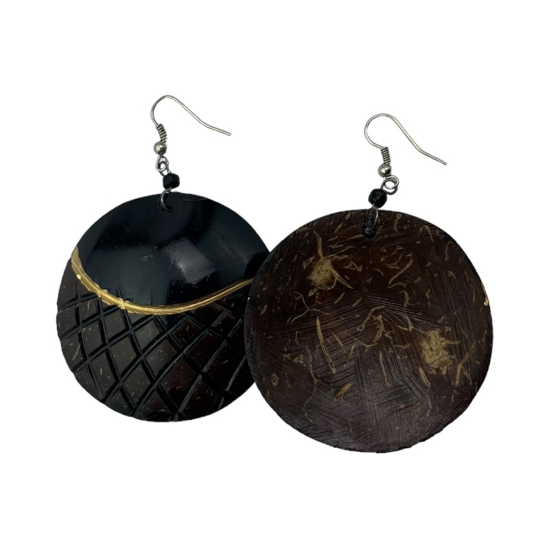 Coconut Shell Earrings 721-2-99