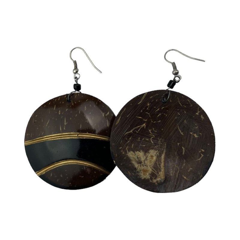 Coconut Shell Earrings 721-1-99