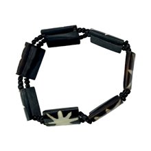 Batik Star Burst Print Stretch Bone Bracelet 273-32