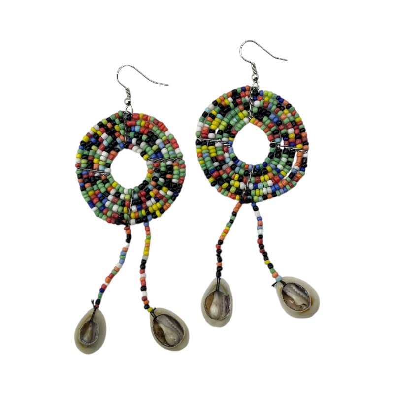 Maasai Cowrie Shell Earrings