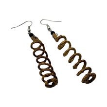 Banana Fiber Spiral Earrings