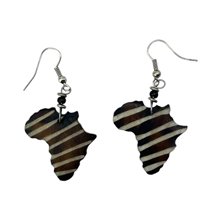 Brown African Shape Earrings