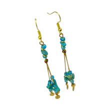 Brass Wire With Stones Earrings