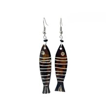 Cow Bone Fish Earrings 704-1-97