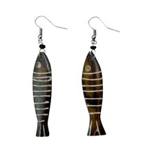 Cow Bone Fish Earrings 704-1-97