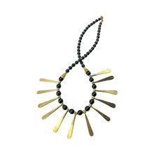 Brass Spokes Sunburst Necklace