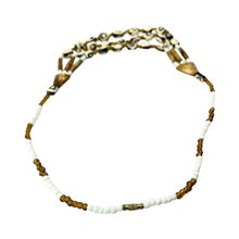 Batik Bone Trade Bead 3 Strand Necklace