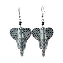 Recycled Aluminum Elephant Earrings 325-93