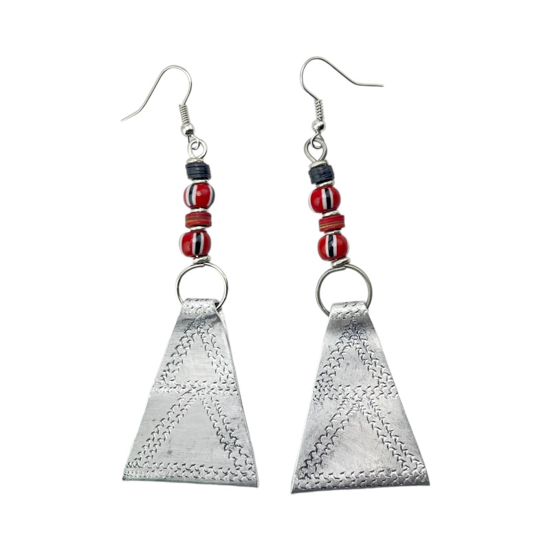 Recycled Aluminium Trade bead Earrings