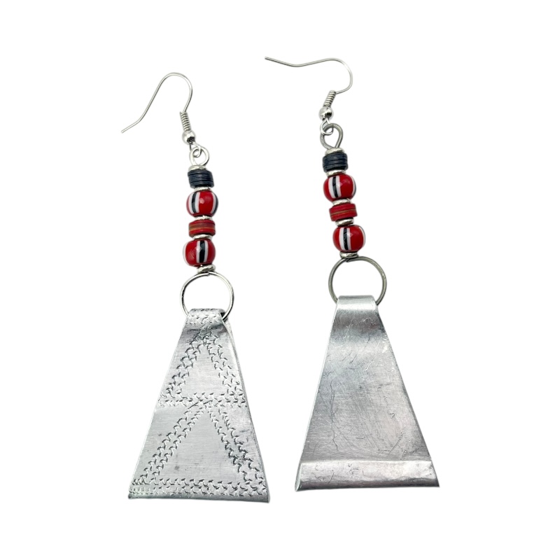 Recycled Aluminium Trade bead Earrings