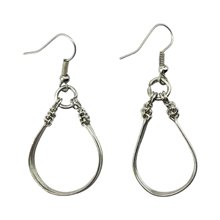 Silver Wire Maasai Bead Loop Earrings