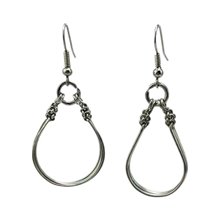 Silver Wire Maasai Bead Loop Earrings