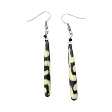 Kujenga Batik Bone Earrings