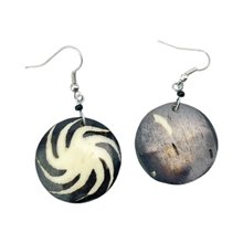 Cow Bone Pin Wheel Maasai Earrings