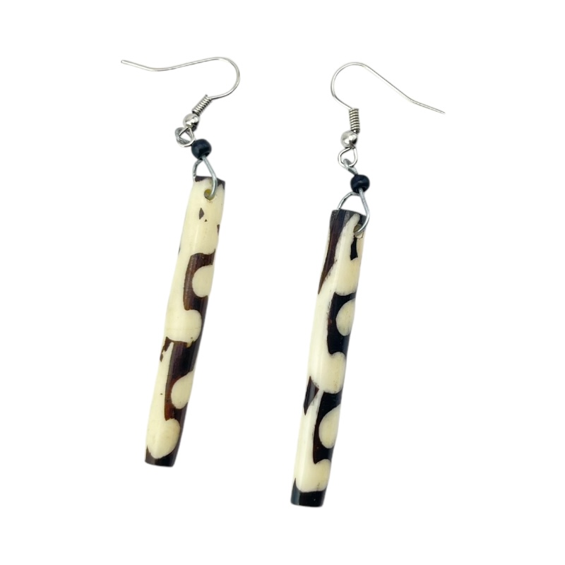 Mud Cloth Print Batik Earrings 561-54