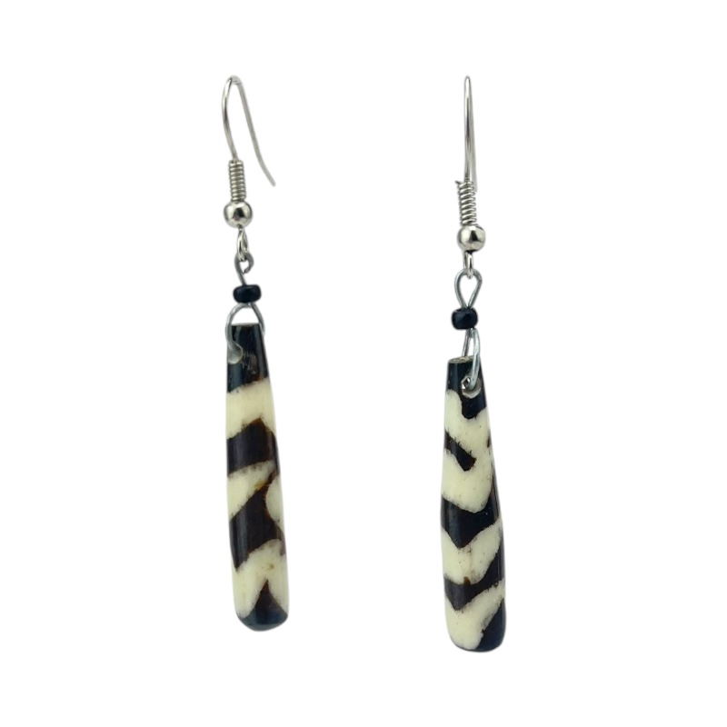 Small Mud Cloth Print Earrings