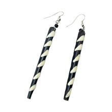 Long Batik Maasai Dangle Bone Earrings 623-54