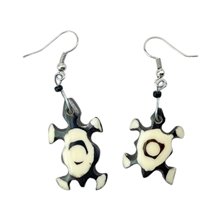 Tortoise Brown Bone earrings