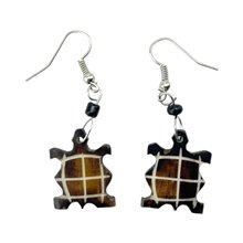 Tortoise Brown Bone earrings