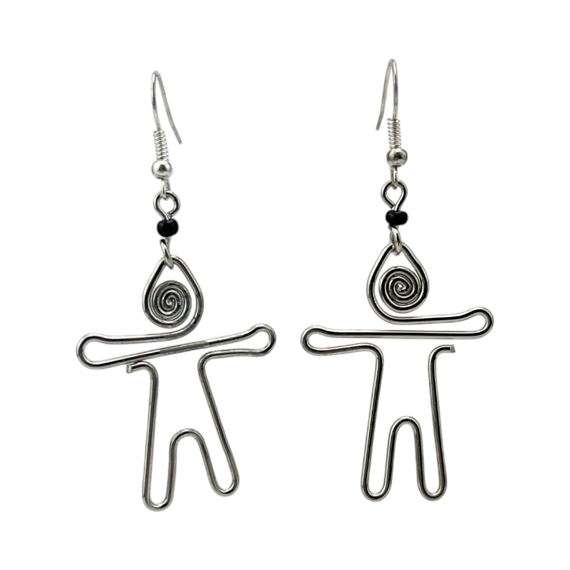 Mtu Silver Wire Earrings