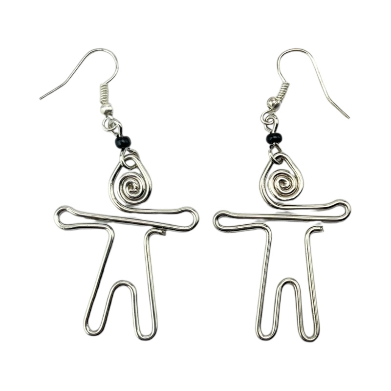 Mtu Silver Wire Earrings