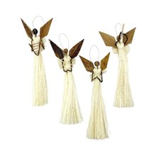 Handmade Christmas Sisal Angel Ornaments