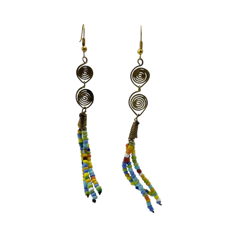 Maasai Multi Color Beaded Earrings 130-24