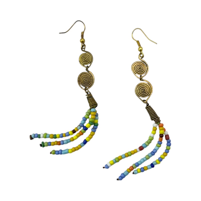 Maasai Multi Color Beaded Earrings 130-24