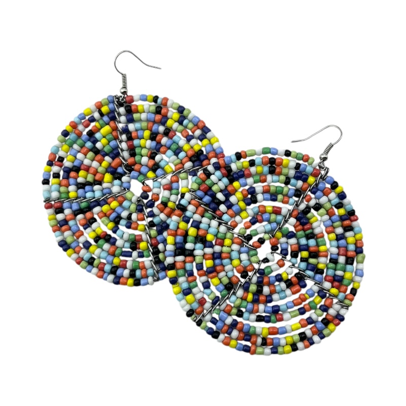 Multi Color Bead Earrings 195-83