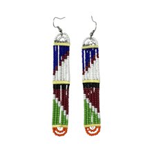 Maasai Glass Beads Multi Color Earrings 231-377